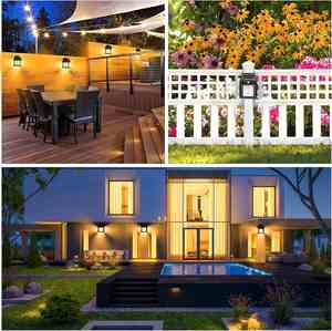 Luces Solares de Pared para Exteriores LED IP65 Impermeables con Sensor de Luz Regulable para Jardín 28-43 Lúmenes - Product Image 5