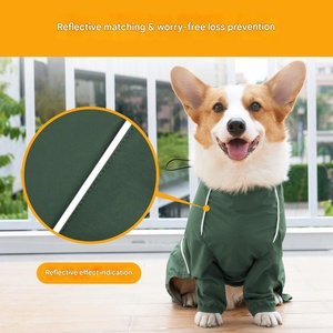 Minerva Wholesale <strong>Nylon</strong> Outdoor Winter Warm Reflective Breathable Windproof Waterproof Pet Clothes Dog <strong>Raincoat</strong> Coat Jacket - Product Image 2
