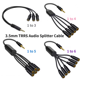 Divisor de <span class=keywords><strong>Auriculares</strong></span> de 3.5mm, <span class=keywords><strong>Extensor</strong></span> de Conector de Audio, 1 a 6 Puertos, <span class=keywords><strong>Cable</strong></span> Auxiliar, Adaptador de Audio <span class=keywords><strong>para</strong></span> Micrófono y <span class=keywords><strong>Auriculares</strong></span>, <span class=keywords><strong>Cable</strong></span> Divisor <span class=keywords><strong>para</strong></span> Teléfono - Product Image 2