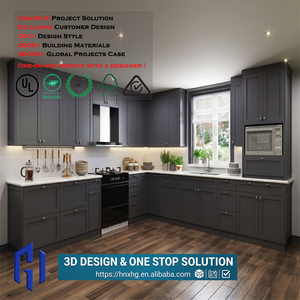 Meubles de <span class=keywords><strong>cuisine</strong></span> gris foncé modernes sur mesure, directement de l'usine, meubles de <span class=keywords><strong>cuisine</strong></span> gris antique avec accessoires et designs professionnels - Product Image 1