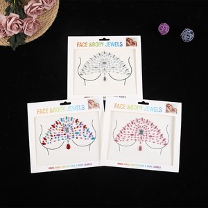 Tatouages temporaires pour femmes faux autocollants de <span class=keywords><strong>tatouage</strong></span> poitrine bijoux cristal visage décoration <span class=keywords><strong>diamant</strong></span> acrylique strass visage autocollants - Product Image 1