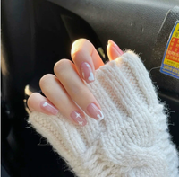 Fournisseur de faux ongles en acrylique de luxe faits à la main, style océan estival, 10 pièces, qualité supérieure, 3D, en gros