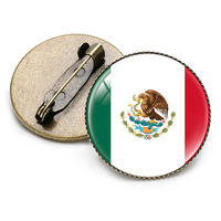 Nouvelle Broche Rétro Drapeau du Nouveau-Mexique, Badge Épingle Pays du Monde, Cadeau Original, Souvenir pour Voyageurs et Amoureux, Cadeau pour Fans de Clubs de Football, Personnalisable