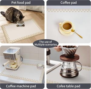 Tapis de <span class=keywords><strong>machine</strong></span> à café en caoutchouc à motif abstrait coloré, séchage rapide, absorbant, antidérapant, pour comptoir de cuisine, pour machines à expresso - Product Image 6