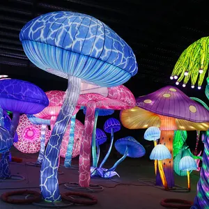 2023 festival evento decorazione grandi lanterne a fungo 3d impermeabili all'aperto giganti per parco e giardino