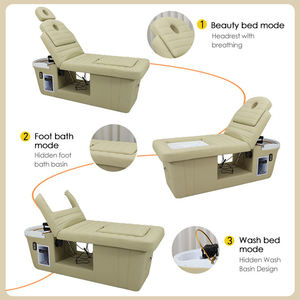 Cama de Masaje y Pedicura de Fibra de Vidrio de Alta Calidad con Reposacabezas Ajustable, Circulación de Agua, Duradera, Impermeable y Ecológica - Product Image 4