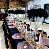 Décoration de mariage, support à fleurs en acrylique, centres de table de mariage, vases en acrylique pour décorations de tables de fête