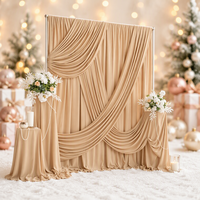 Drapé de toile de fond de mariage en soie de lait extensible, panneau mural de mariage en soie de lait luxueux et doux, drapé de toile de fond personnalisable pour décoration d'événements