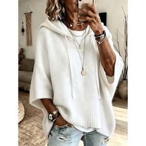 Women's <b>Cropped</b> Batwing Sleeve Solid Cardigan Rose <b>Red</b> S - Product Image 2
