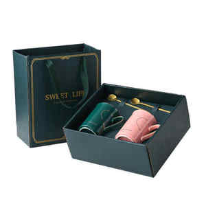Light Luxury Ceramic Coffee Cup <b>Set</b> Mug Packaging with Foam in <b>Gift</b> Box and Bag <b>Personalized</b> <b>Gift</b> - Product Image 1