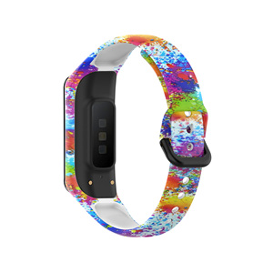 Bracelet de remplacement en silicone souple à motif imprimé pour <span class=keywords><strong>Samsung</strong></span> Galaxy Fit2 - Product Image 5