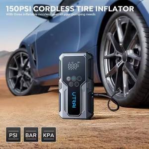 Démarreur <span class=keywords><strong>de</strong></span> voiture 1500A, batterie externe portable, pompe à air 150 PSI, dispositif <span class=keywords><strong>de</strong></span> démarrage d'urgence pour batterie <span class=keywords><strong>de</strong></span> voiture, démarreur <span class=keywords><strong>de</strong></span> voiture - Product Image 5