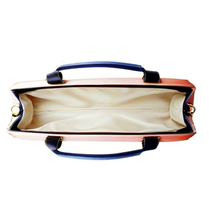 Sac fourre-tout rayé bleu et orange 2025 avec fermoir métallique et sac de transport <span class=keywords><strong>convertible</strong></span> - Product Image 5