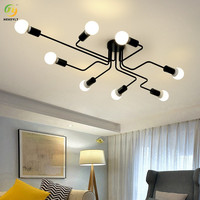 JYLIGHTING – plafonnier led moderne en fer noir Offre Spéciale E26 pour salle à manger