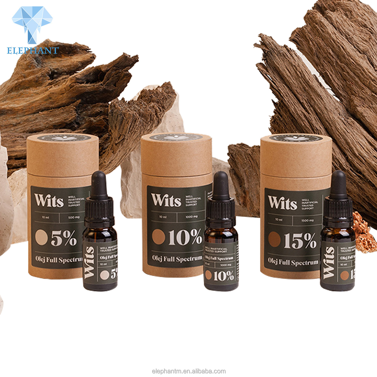 Custom Cardboard Round Tube Cylinder Kraft Essential Tea Oil Packaging Box Round Box