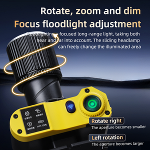 Nouvelle Lampe Frontale d'Extérieur Transfrontalière à Lumière Puissante avec Capteur, Lumière de Caméra à Trois Sources Simulées, Étanche IP44, Lumière du Jour 6000K - Product Image 3