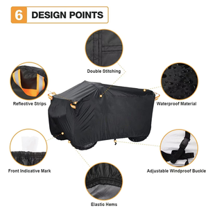Housse de protection pour VTT, imperméable, résistante, pour 4 roues, housse de quad, toutes saisons, résistante aux intempéries, protection UV pour Polaris Yamaha Suzuki Honda - Product Image 4