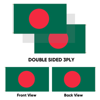 Vente en gros 3x5ft drapeaux du Bangladesh 68D/100D polyester personnalisable style fanion livraison rapide de fournisseur fiable