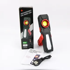 Auto Detaillering Gereedschap Opvouwbare Oplaadbare Werklampen Draagbare Waterdichte Magnetische Basis Inspectie Cob Led Werklampen