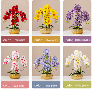 결혼식 장식용 꽃과 식물 금색 화분 인조 백난초 장식용 꽃 난초 식물 판매 - Product Image 6