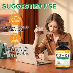 Cápsulas Macias D3+K2 com Óleo de Coco para Atacado Global. Aumenta a Imunidade e Apoia a Saúde Cardiovascular. Suplemento Alimentar - Product Image 6