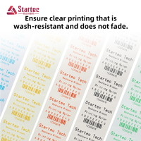 Étiquettes d'entretien et étiquettes de lavage personnalisées en gros, de qualité supérieure, avec code-barres, imperméables, pour les marques de vêtements
