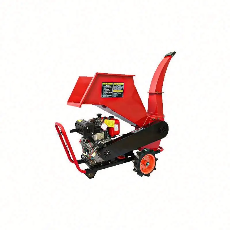 Diesel Engine Wood branch crusher machine Wood chipper branches crusher forestry shredder wood chopping machine