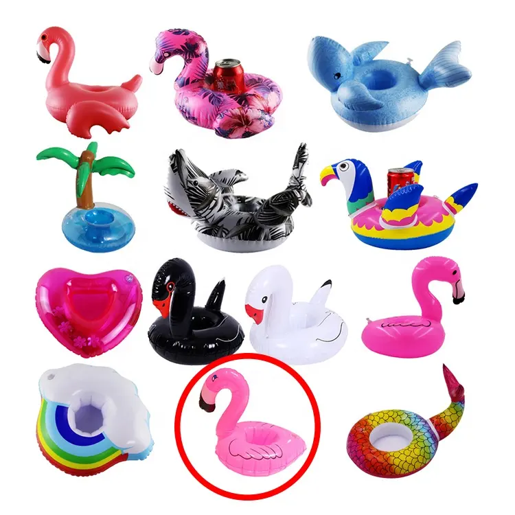 OEM Inflatable Pink Flamingo Pool Beach Drink Or Cup Can Holder Float Sofa for Pool Bed