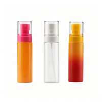 Vente flash - Flacon de lotion en plastique rose de luxe 80 ml avec pompe vaporisateur pour soins de la peau - Emballage cosmétique