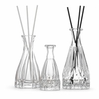 Diffuseur à roseaux vide de 140 ml, design unique, avec décoration dorée, pour la maison et le bureau