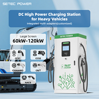 Station de recharge pour véhicules électriques commerciaux 60 kW, 90 kW, 120 kW, chargeur rapide DC pour véhicules électriques CCS1/CCS2/CHADeMo/GBT