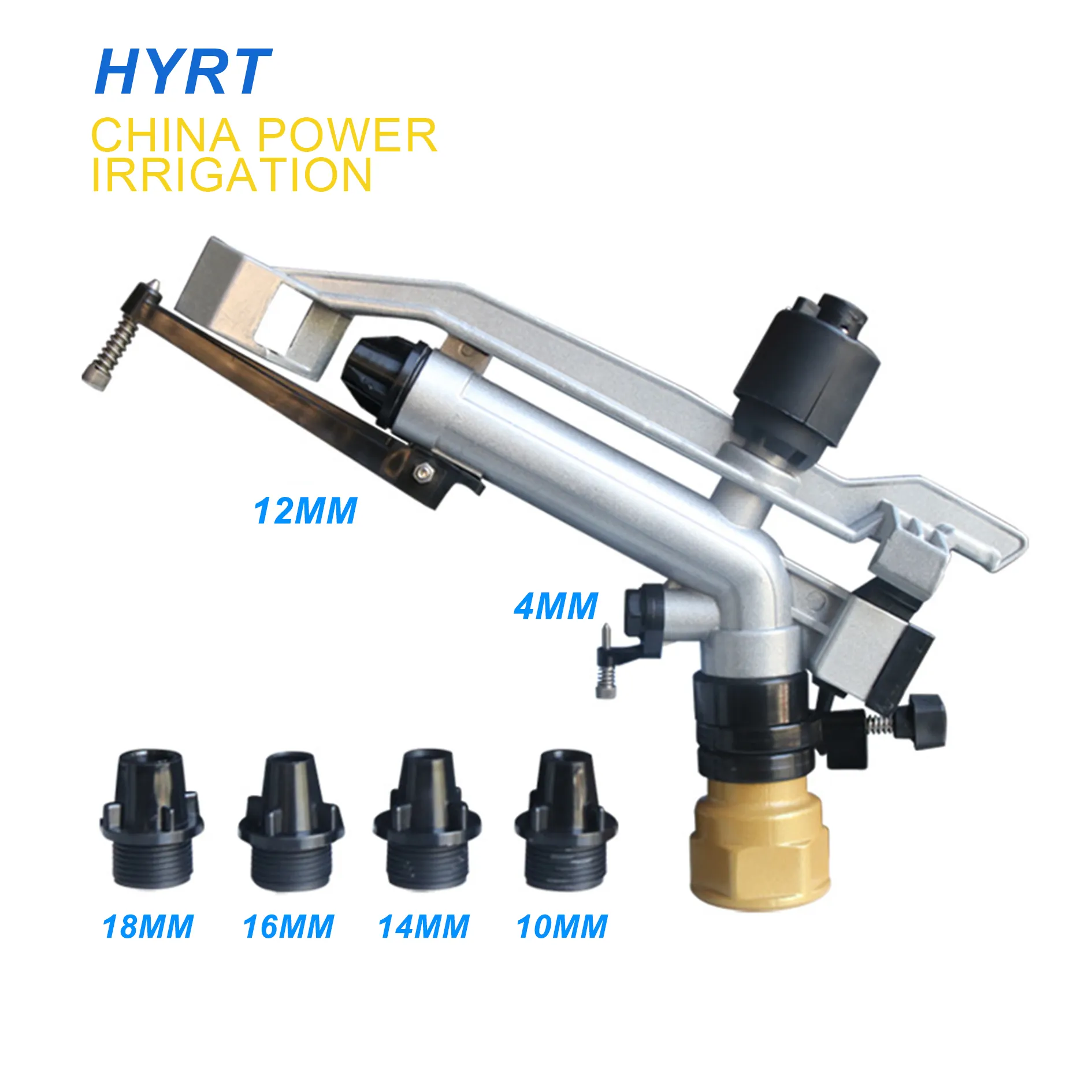 Impact Brass Water gun Sprinkler 1.5 inch Rain Gun For irrigation Agriculture Farm Spray Rain Gun