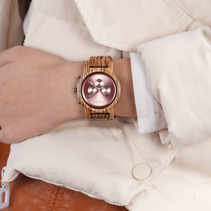 Personalizado bajo moq Dropshipping regalo de Navidad entrega rápida Japón movimiento Original clásico al por mayor cuarzo madera reloj de <span class=keywords><strong>mujer</strong></span> - Product Image 2