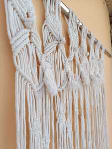 Tapiz de Macramé Boho para Colgar en la Pared, Hecho a Mano con Cuerda de Algodón, Borlas, Decoración para Ventana, Decoración del Hogar para Sala de Estar - Product Image 6
