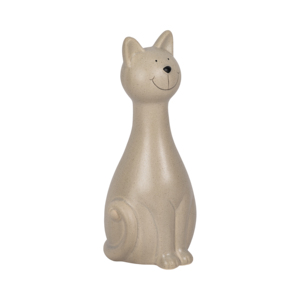 Statuetta di gattino sottile in ceramica, scultura in gres per decorazioni per la casa, bagno, ufficio, soggiorno, espositore da scaffale - Product Image 2