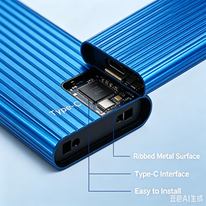 SSD Eksternal Aluminium Alloy USB 3.2 Gen 2 Baru Grosir Warna Putih/Hitam/Biru/Merah 1TB 600MB/s untuk Gaming - Product Image 3