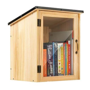 Caja de almacenamiento de libros de madera para exteriores, buzón de patio montado en la pared, organizador de postales, almacenamiento de periódicos, documentos y libros. - Product Image 2