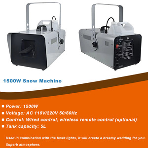 เลเซอร์สีเต็มรูปแบบ 10w พร้อมเครื่องพ่นหิมะ 1500w สำหรับการแสดงเต้นรำ งานแต่งงาน สร้างเอฟเฟกต์แสงเลเซอร์และหิมะสีทอง - Product Image 5