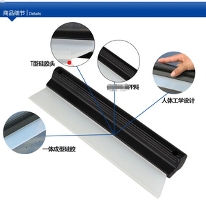 Raclette à eau pour voiture, raclette à eau flexible en silicone en forme de T de 12 pouces pour la voiture et la maison, bleue - Product Image 2