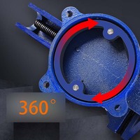 Mini étau plat à vente rapide 3/4/5/6/8  Rotation à 360 degrés Outils à main multifonctionnels pour banc avec fixation de table pivotante