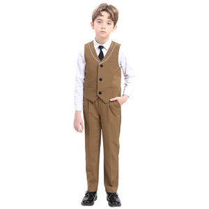 Nouveau costume de gilet <span class=keywords><strong>anglais</strong></span> pour garçon pour l'école et le piano hébergeant le premier costume de robe d'anniversaire pour enfants - Product Image 1