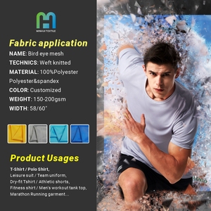 Tissu respirant à séchage rapide en tissu de polyester de maille de sport 120GSM pour maillot de basket-ball <span class=keywords><strong>NBA</strong></span> et ensemble d'entraînement - Product Image 6