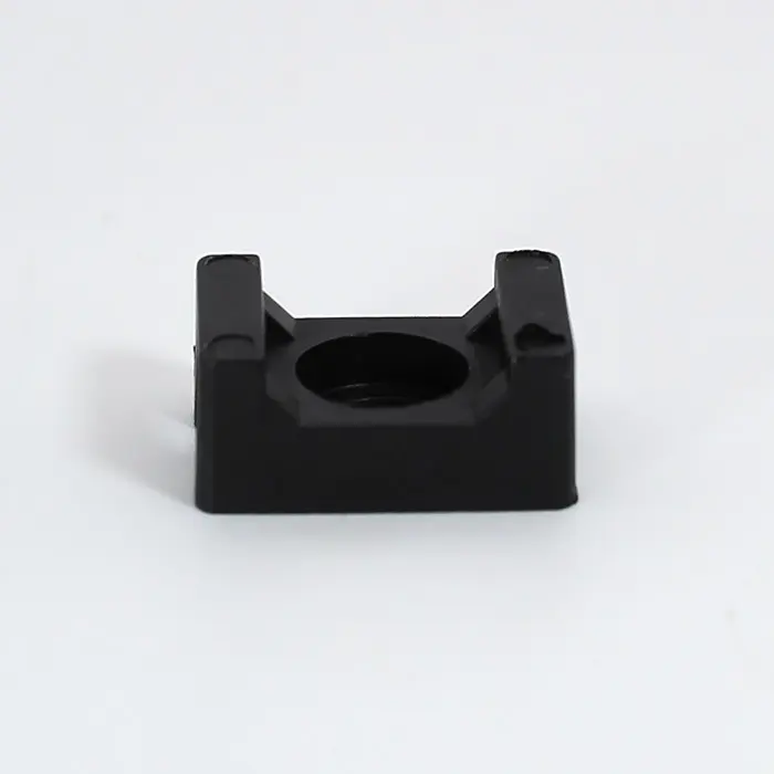 500PCS Black Cable Wire fixing Ties Saddle Type Installation Plastic Base Clips Fixing Seat Screw Hole Cable Tie