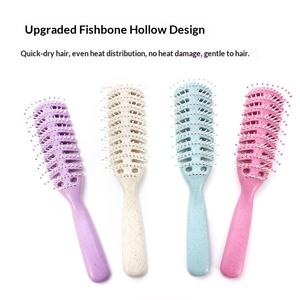 Peigne <span class=keywords><strong>à</strong></span> cheveux en plastique strié pour hommes, grand peigne <span class=keywords><strong>à</strong></span> démêler, pour cheveux gras, bouclés et volumineux, massage capillaire, usage professionnel en salon - Product Image 2