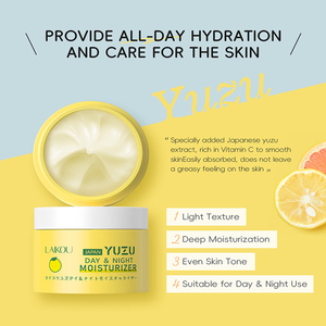 Laikou 25g nhãn hiệu riêng Yuzu Day & Night Moisturizer chăm só<span class=keywords><strong>c</strong></span> da kem cho rạng rỡ làm mịn thú<span class=keywords><strong>c</strong></span> đẩy khuôn mặt rạng rỡ - Product Image 5