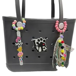 Universal Bag Accessories New Style canvas 2024 Large Tote Handbag Tote Decorations with Charms