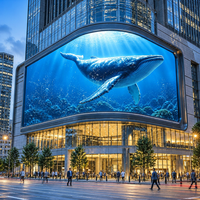 Écran LED SMD 3D à l'œil nu, panneau publicitaire anamorphique mural extérieur, étanche IP65, résolution 4K, 5000 cd, affichage LED 5 ans
