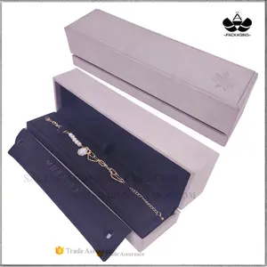 Luxury Customized LOGO Microfiber Wrapped Fine Jewellery Packaging Box