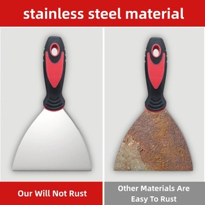 Bay trát tường bằng thép không gỉ, hoàn thiện bằng bột trét cao su, dụng cụ cạo tường - Product Image 4