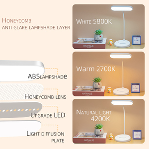 Đèn bàn LED để bàn cạnh giường ngủ nhà hàng nhỏ hiện đại sạc lại không dây đèn học tập đèn kẹp bàn đọc sách kiểu Trung Quốc đèn cảm ứng loại C - Product Image 2